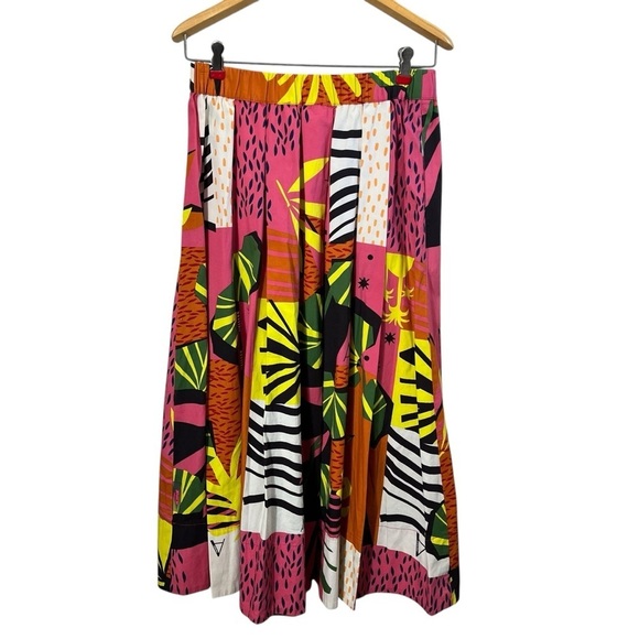 TWINSET ACTITUDE Printed Poplin Long Skirt - Picture 5 of 15